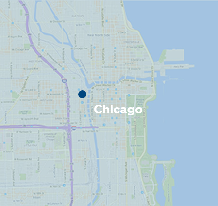 Map image and location of Chicago Illinois